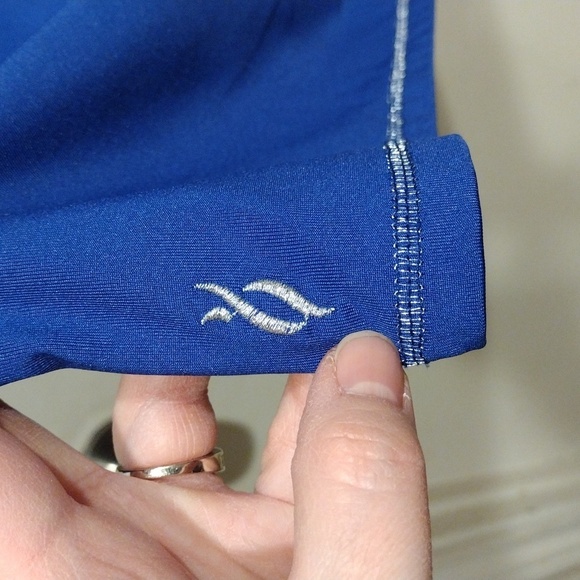 Nancy Lopez Ladies Attract Royal Blue Embellished Half Sleeve Golf Polo Sz 1X - Picture 5 of 6